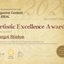 Margot Stinton gained Certificate of Excellence Award for drawing of Tracey Emin