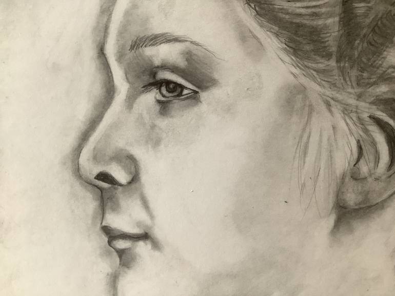 Original Fine Art Portrait Drawing by Margot Stinton