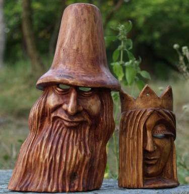 MASKS OF OLD MAN AND A PRINCESS thumb