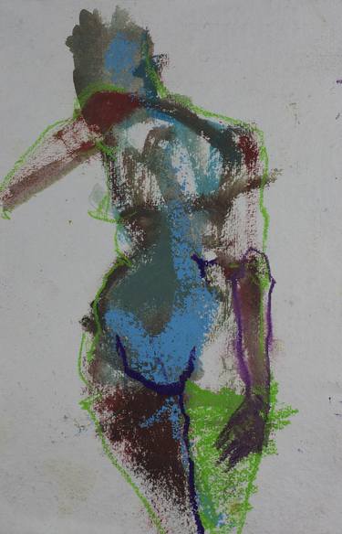 Original Abstract Expressionism Nude Drawings by Samuel Bonilla
