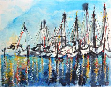 Print of Fine Art Yacht Paintings by Chloe Juwon Kim