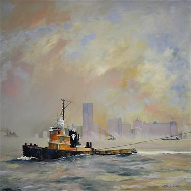 Original Fine Art Ship Painting by Steven Lush Aws