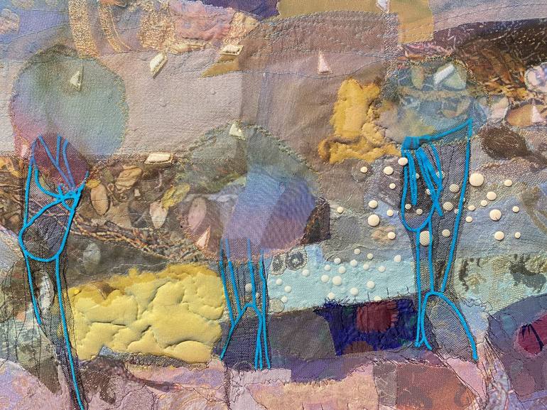 Original Abstract Landscape Mixed Media by Leisa Rich