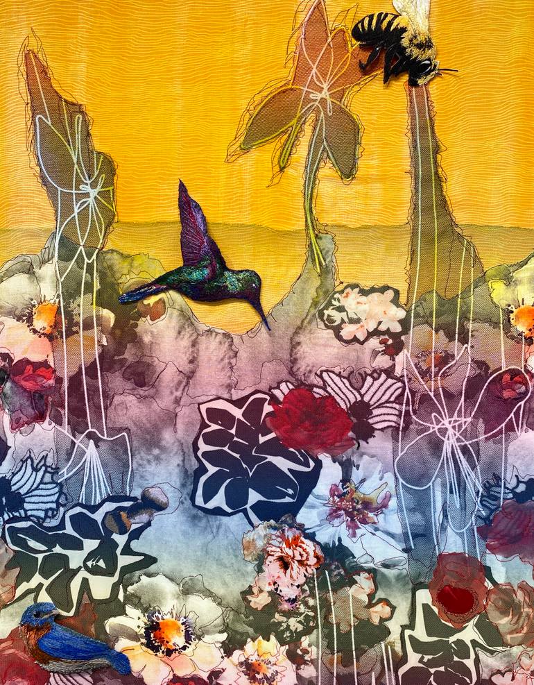 Original Impressionism Nature Mixed Media by Leisa Rich