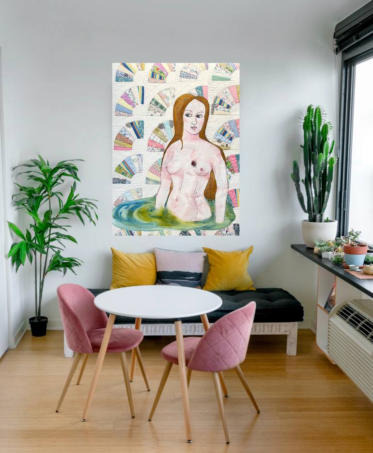 Original Contemporary Nude Mixed Media by Leisa Rich