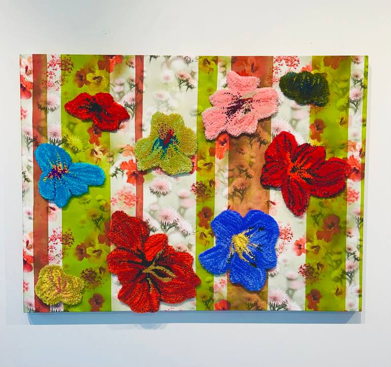 Wall Flower Mixed Media by Leisa Rich | Saatchi Art