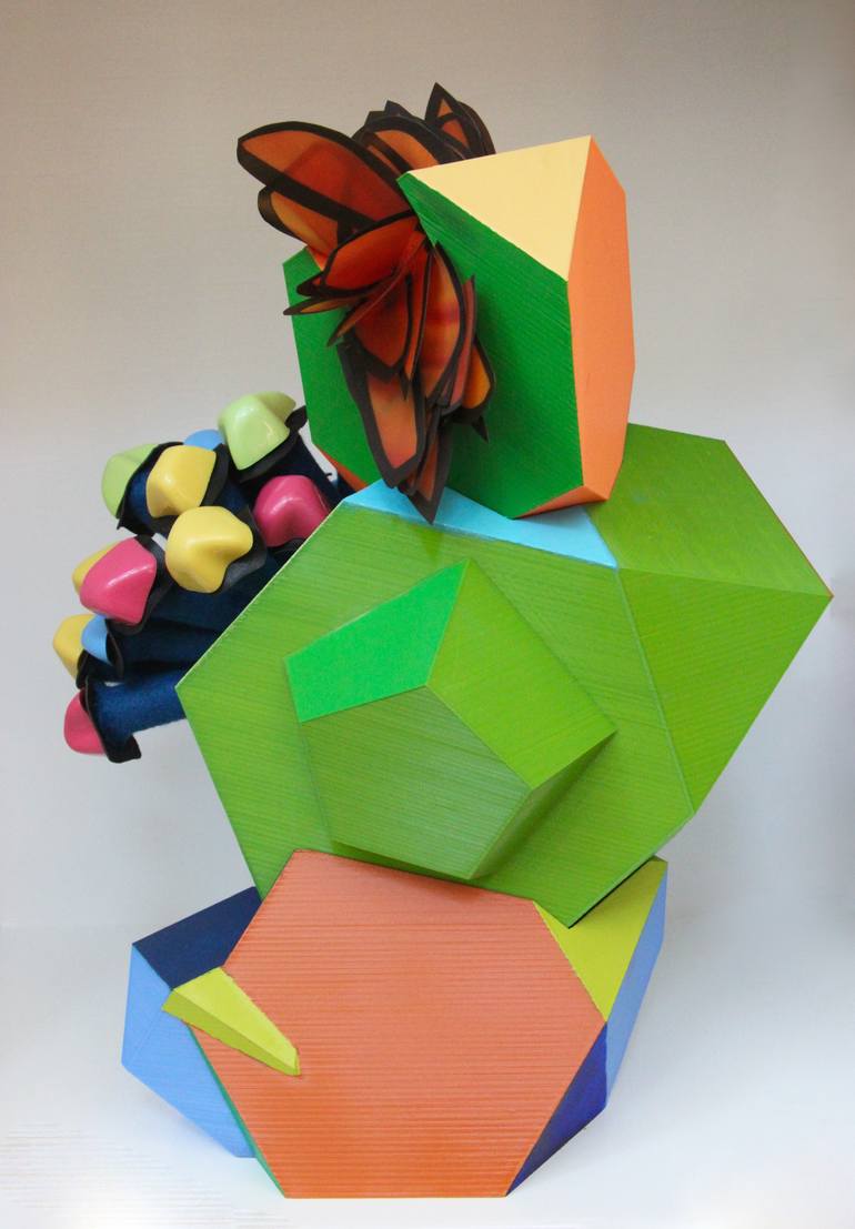 Original Cubism Abstract Sculpture by Leisa Rich