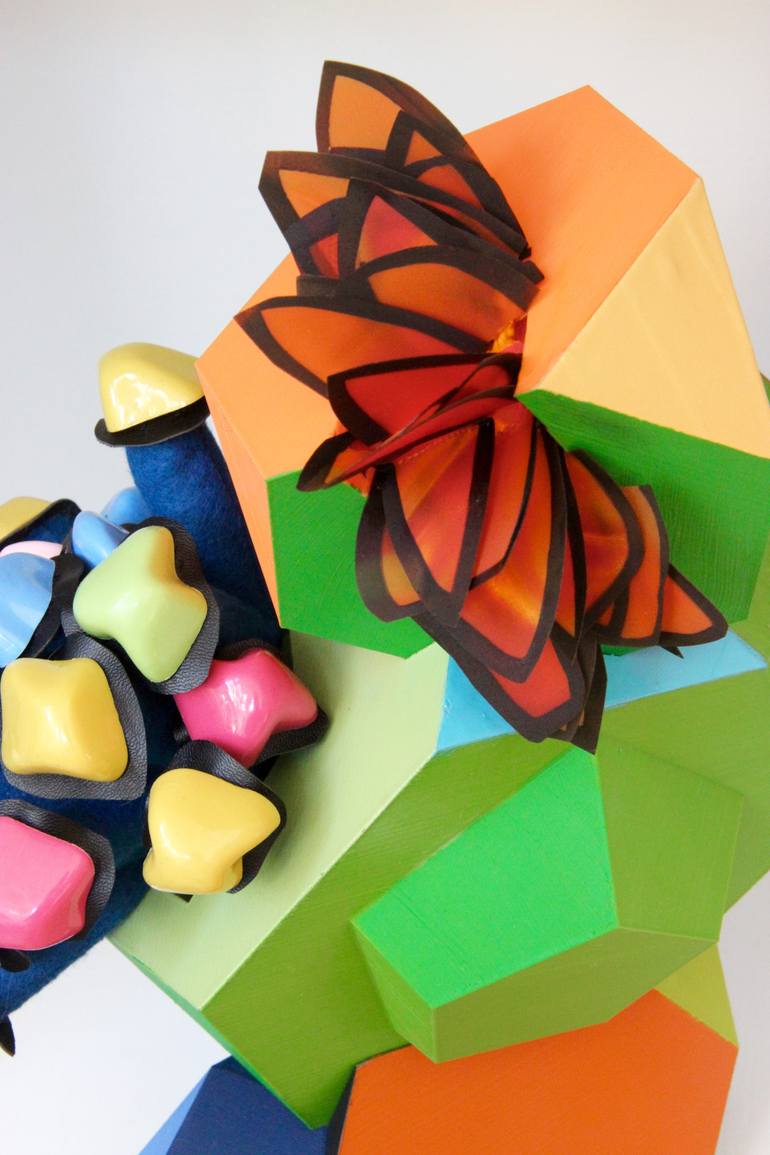 Original Cubism Abstract Sculpture by Leisa Rich