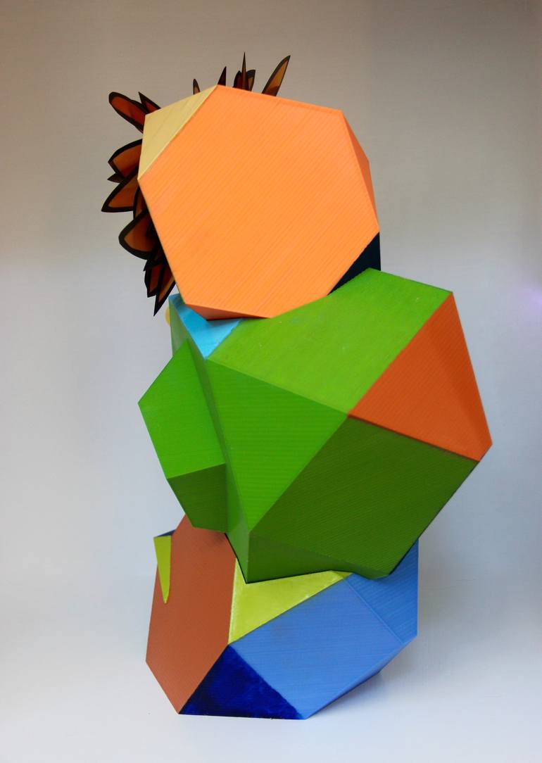 Original Cubism Abstract Sculpture by Leisa Rich