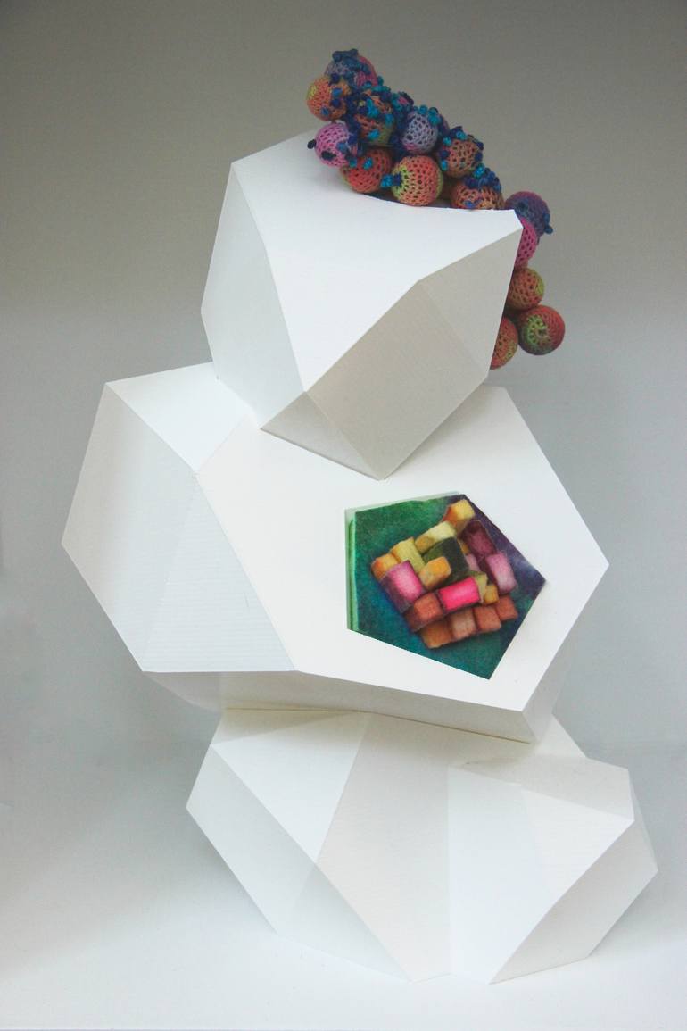 Original Cubism Abstract Sculpture by Leisa Rich