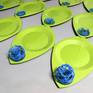 Vintage appetizer trays in progress