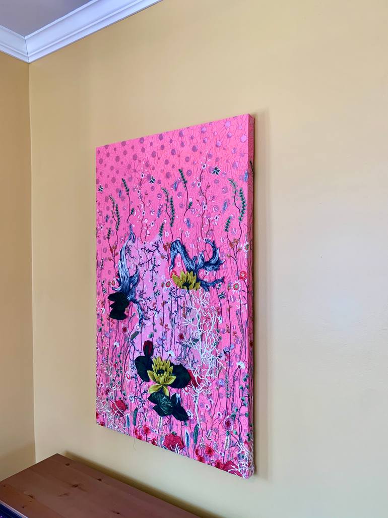 Original Abstract Expressionism Botanic Painting by Leisa Rich