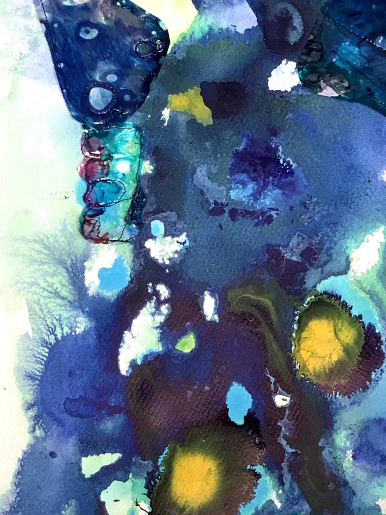 Original Abstract Water Collage by Leisa Rich