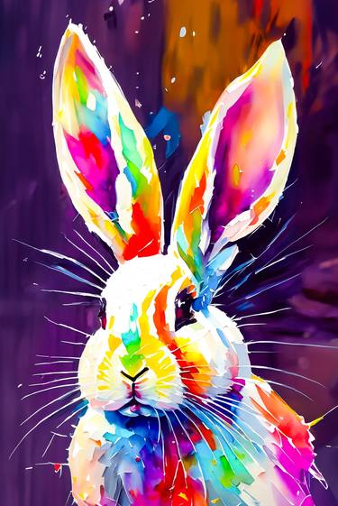 colorful cute adorable rabbit thumb