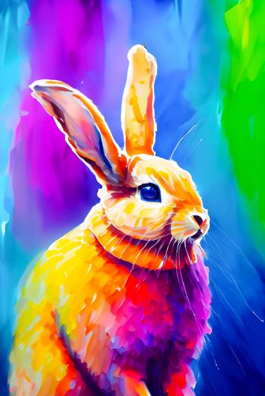 Adorable Cute Rabbit colorful thumb