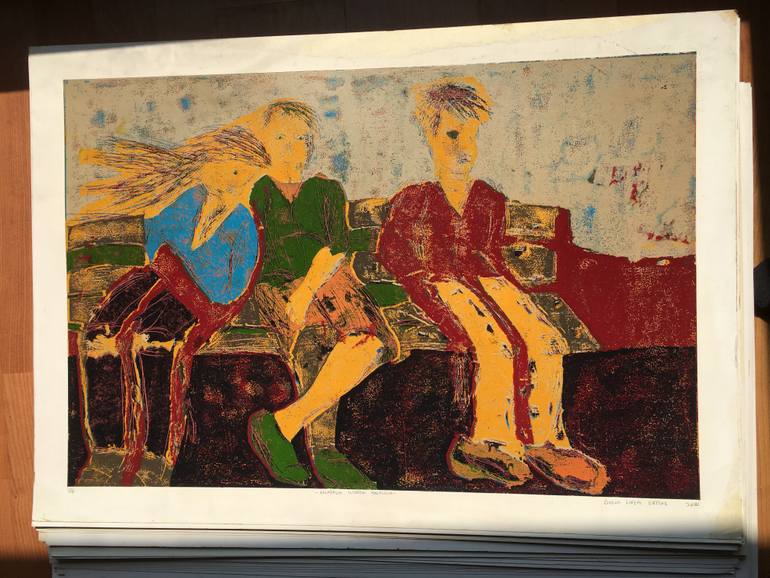 Original Figurative Body Printmaking by Ozgun Evren Erturk
