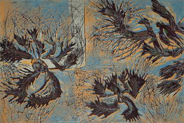Original Botanic Printmaking by ozgun evren erturk