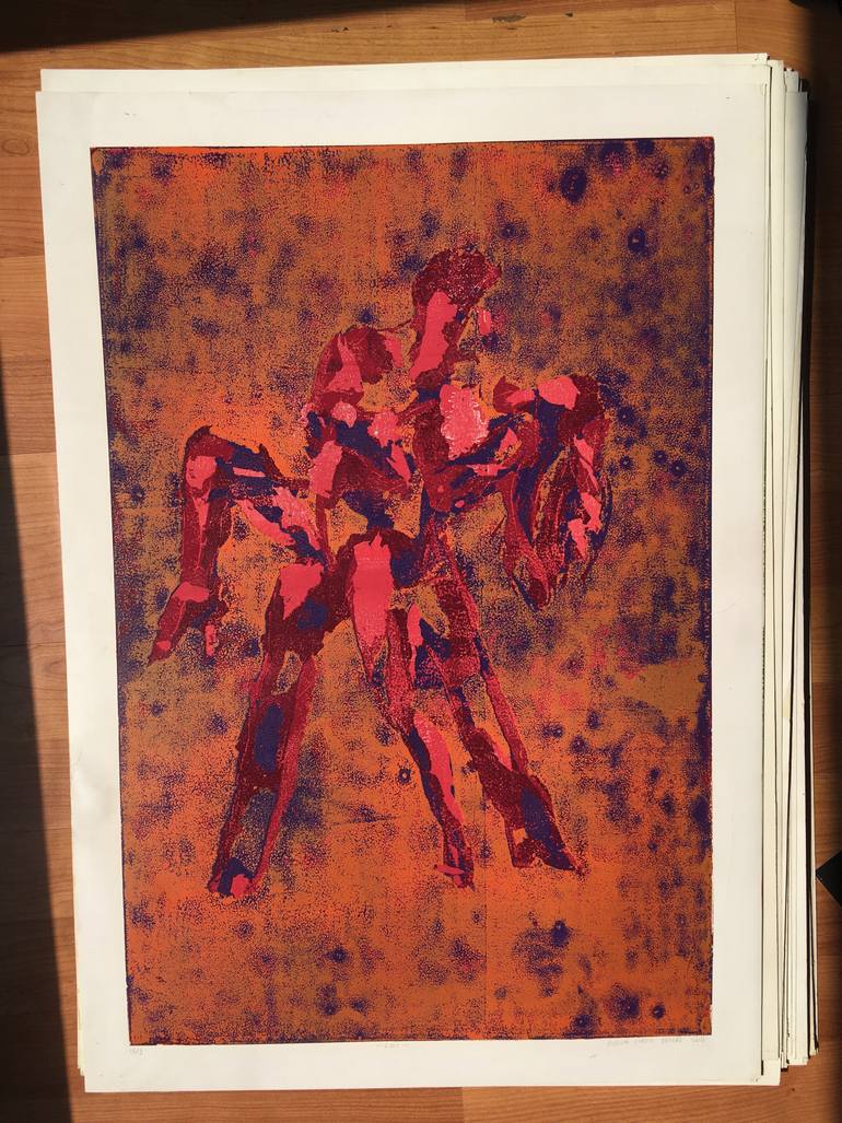 Original Figurative Body Printmaking by Ozgun Evren Erturk