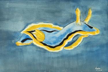 Original Illustration Fish Paintings by ozgun evren erturk