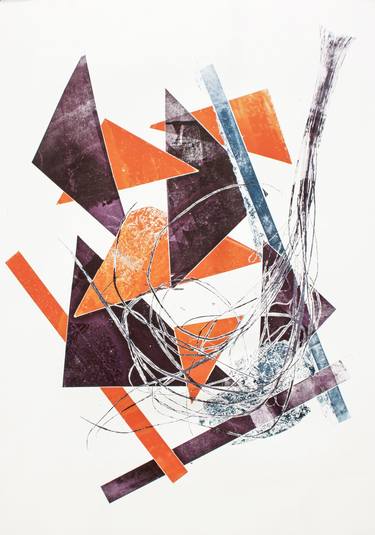Print of Modern Abstract Printmaking by ozgun evren erturk