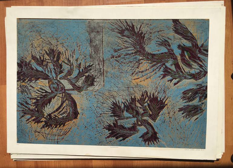 Original Illustration Animal Printmaking by ozgun evren erturk