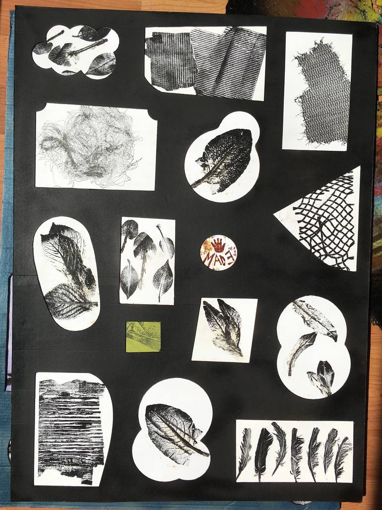 Original Illustration Botanic Printmaking by Ozgun Evren Erturk