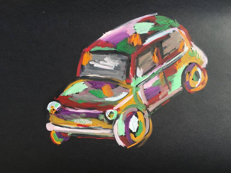 Original Car Painting by ozgun evren erturk