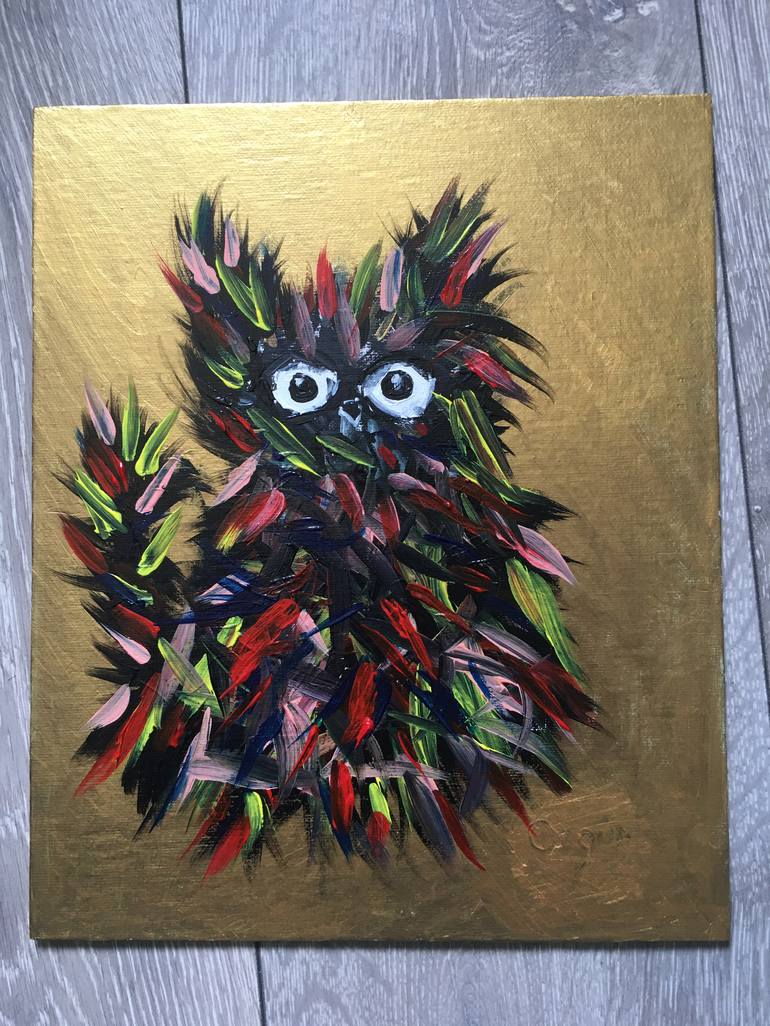 Original Cats Painting by ozgun evren erturk