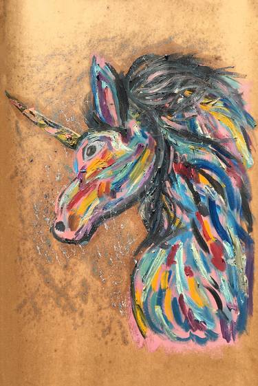 Original Illustration Horse Paintings by ozgun evren erturk