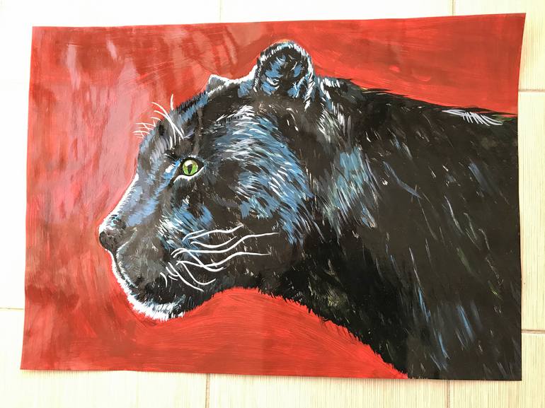 Original Fine Art Animal Painting by ozgun evren erturk