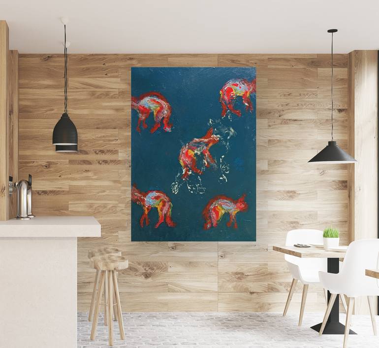 Original Fine Art Animal Painting by ozgun evren erturk