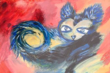 Original Pop Art Cats Paintings by ozgun evren erturk