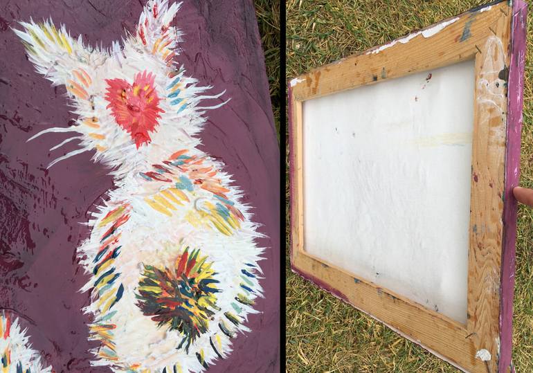 Original Street Art Animal Painting by Ozgun Evren Erturk