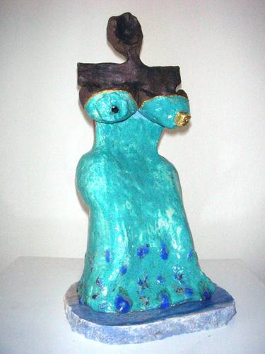 Lady in blue - Signora in azzurro thumb