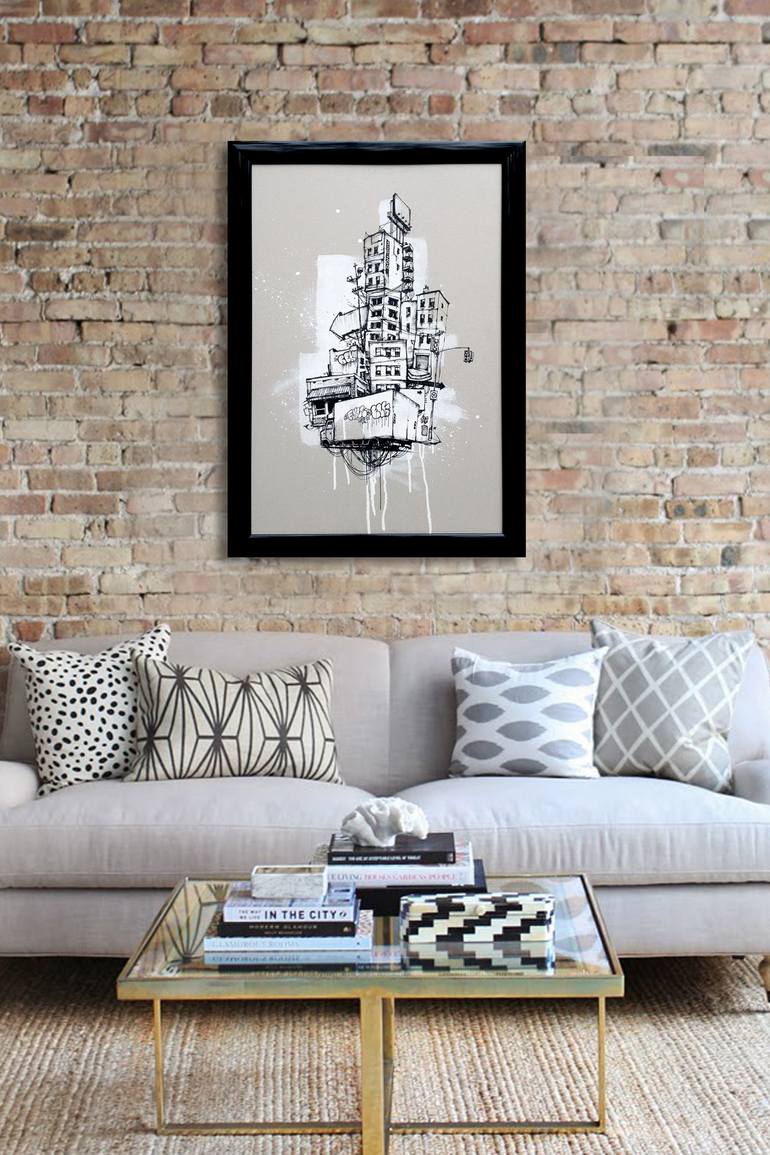 Original Figurative Architecture Painting by Graffmatt Artist