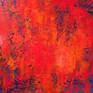 Red on Blue Painting by Amy Bock | Saatchi Art