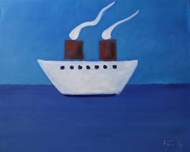 Print of Figurative Ship Paintings by Agnes Zirinis