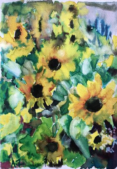 Print of Fine Art Floral Paintings by Agnes Zirinis