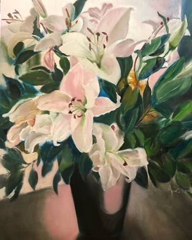 Print of Figurative Floral Paintings by Agnes Zirinis