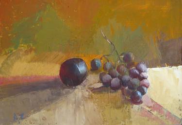 A plum and grapes thumb