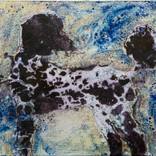 Vintage Poodle #3 by Margit Platny