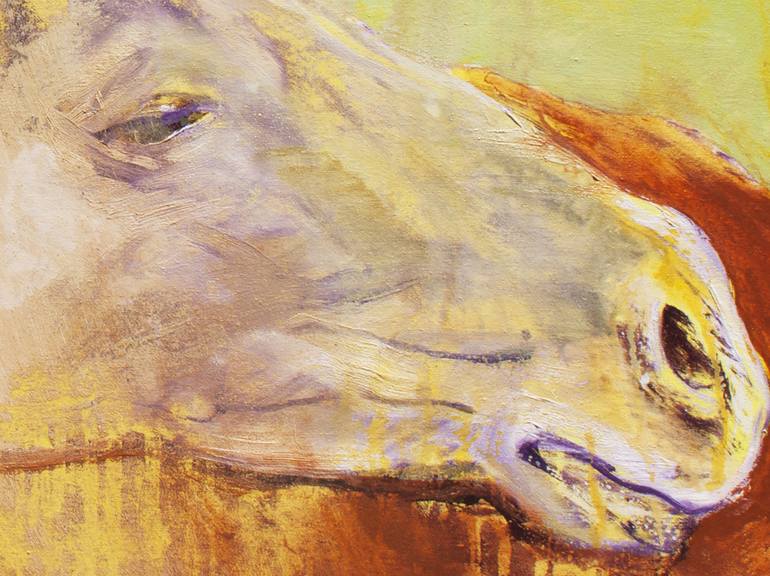 Original Horse Painting by Margit Platny