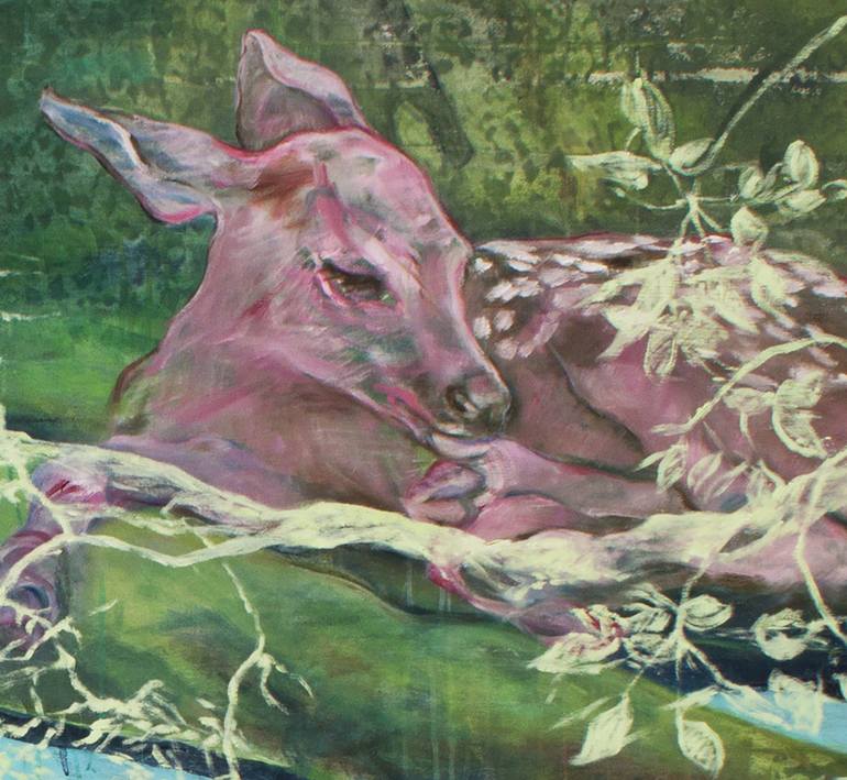 Original Figurative Animal Painting by Margit Platny