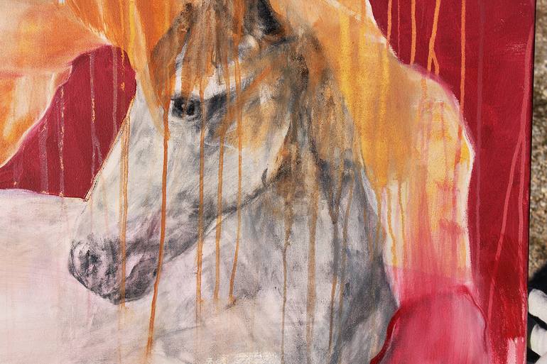 Original Figurative Horse Painting by Margit Platny