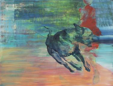 Original Abstract Expressionism Animal Paintings by Margit Platny