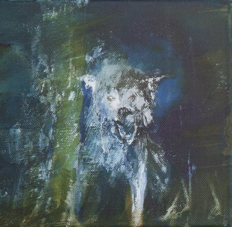 Original Abstract Expressionism Animal Painting by Margit Platny