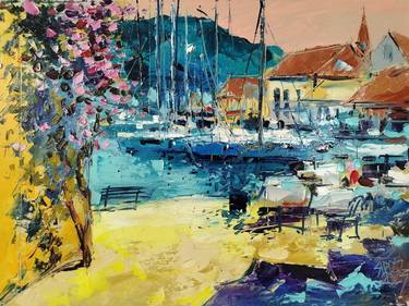 Print of Impressionism Ship Paintings by Lorand Sipos