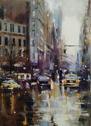 Print of Modern Cities Paintings by Lorand Sipos