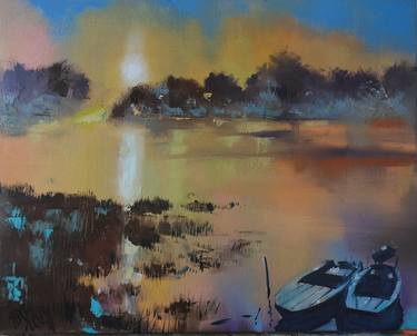 Original Contemporary Boat Paintings by Lorand Sipos