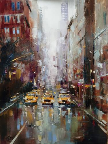 Original Realism Cities Paintings by Lorand Sipos